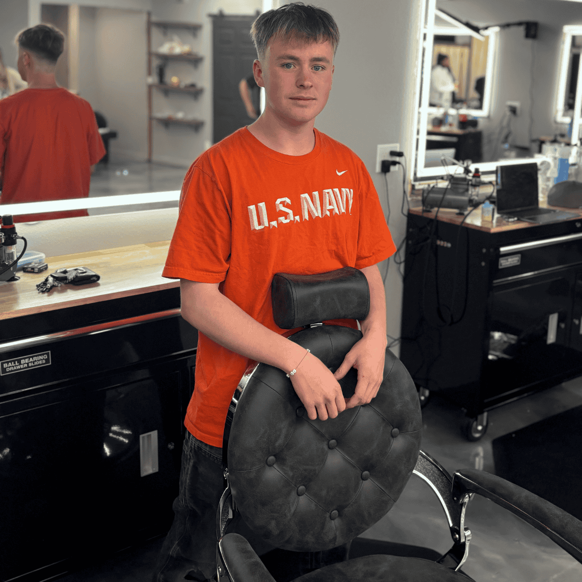 Professional master barber ready for beard trim appointment in Spokane